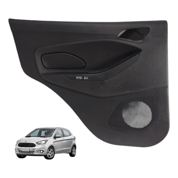 Forro Porta Traseiro Esquerdo 4p Ford Ka 2010 A 2021 Preto Preto