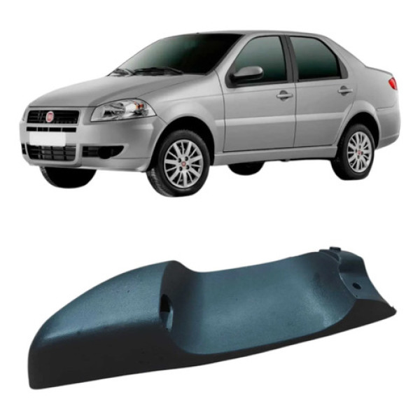Puxador Porta Traseira Direita Fiat Siena 2013 735333788 Prata Traseira