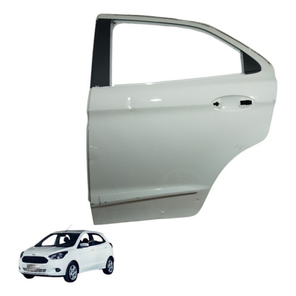 Porta Traseira Esquerda Ford Ka Hatch 1.0 2014 A 2021 Traseira Esquerdo Branca