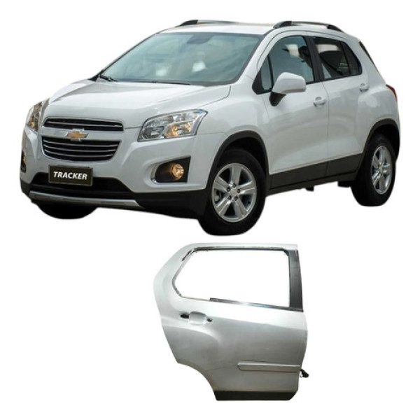 Porta Traseira Direita Chevrolet Tracker 2015 1.8 Original Traseira Direito Prateado