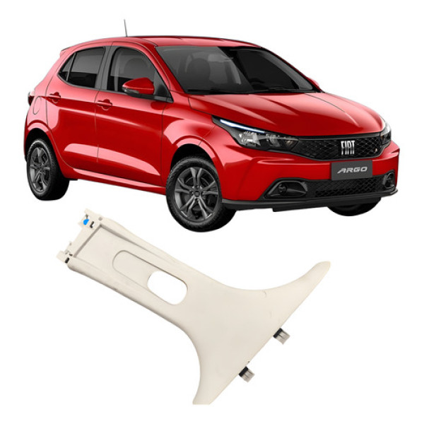 Moldura Coluna Central Esquerda Fiat Argo 2023  Branco