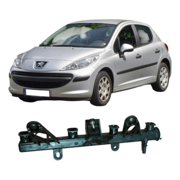 Flauta Bico Injetor Peugeot 207 1.4 2009 Original 9661364380