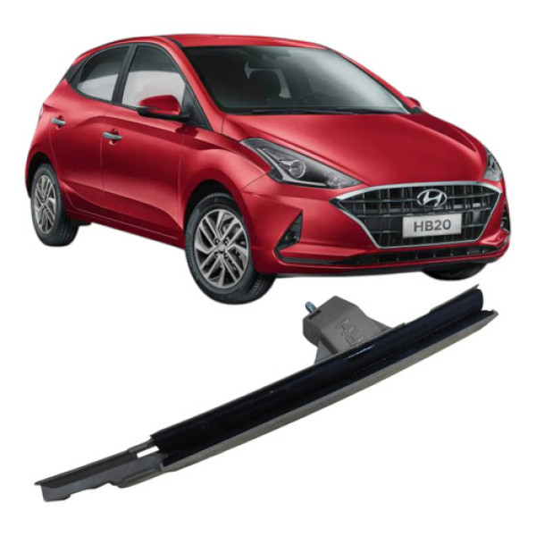 Guia Canaleta Vidro Traseiro Direito Hyundai Hb20 2021 Cinza