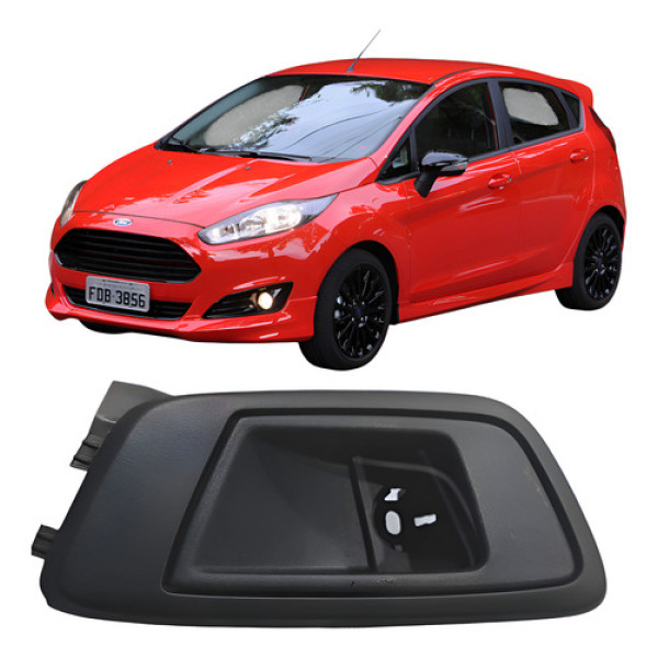 Maçaneta Interna Traseira Direita New Fiesta 2015 2016 2018  Preto Dianteira/traseira