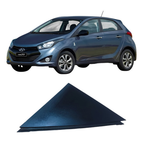 Moldura Externa Porta Traseira Esquerda Hyundai Hb20 2017 Preto