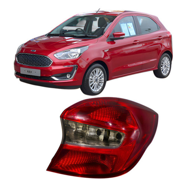 Lanterna Traseira Direita Ford Ka 1.0 2015 A 2021  Direito/passageiro Vermelho
