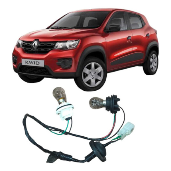  Circuito Soquete Lampada Traseira Kwid 1.0 3c 2018  Ambos Lados Preto