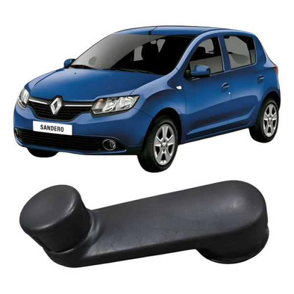 Manivela Vidro Manual Renault Sandero 2015-2019  Preto
