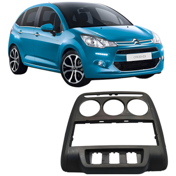 Moldura Painel Central Citroen C3 2013 A 2019 Preto