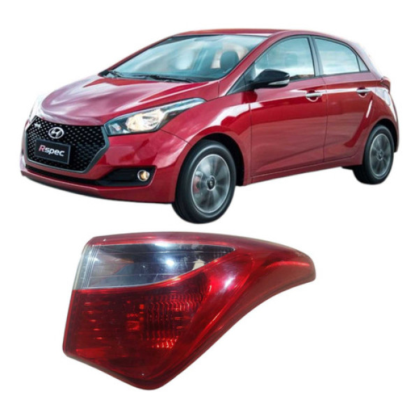 Lanterna Traseira Direita Hyundai Hb20 1.0  2017 924021s000 Direito/passageiro Vermelho