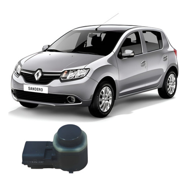 Sensor Estacionamento Traseiro Renault Sandero 2019 1.0 3c  Cinza