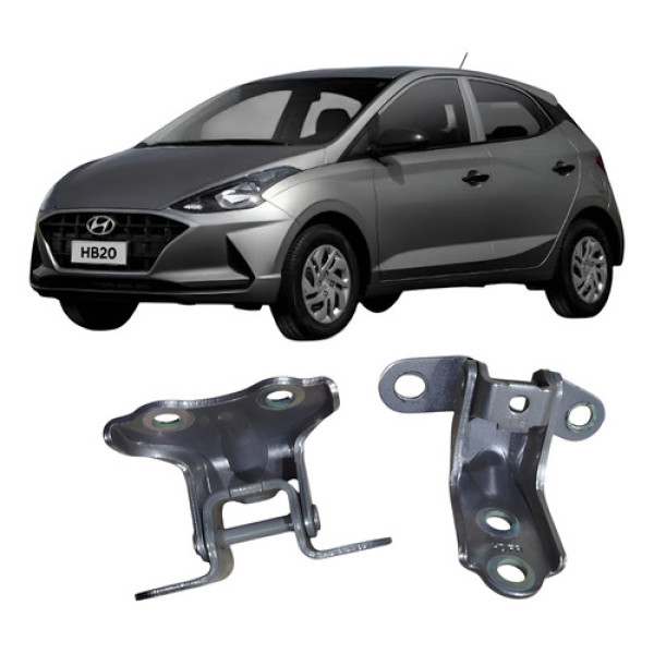 Par Dobradiça Traseira Esquerda Hyundai Hb20 2021