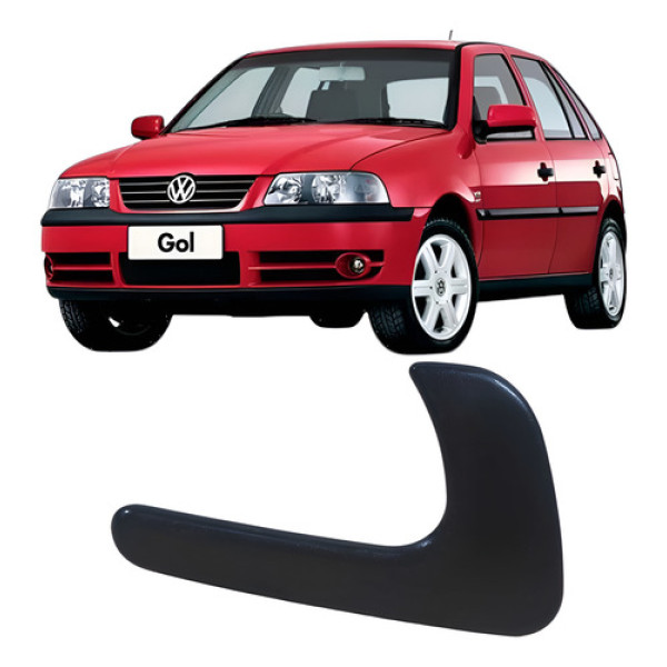 Maçaneta Fechadura Interna Traseiro Direito Vw Gol 2005 Prateado Dianteira