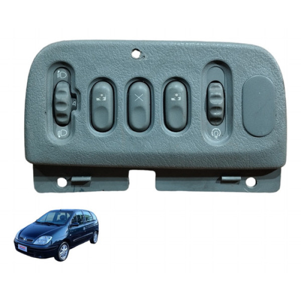 Moldura Comando Painel Vidr Luzes Renault Scenic 2001 A 2009