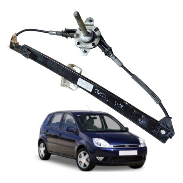Máquina Vidro Manual Traseiro Direit Ford Fiesta 2002 A 2014