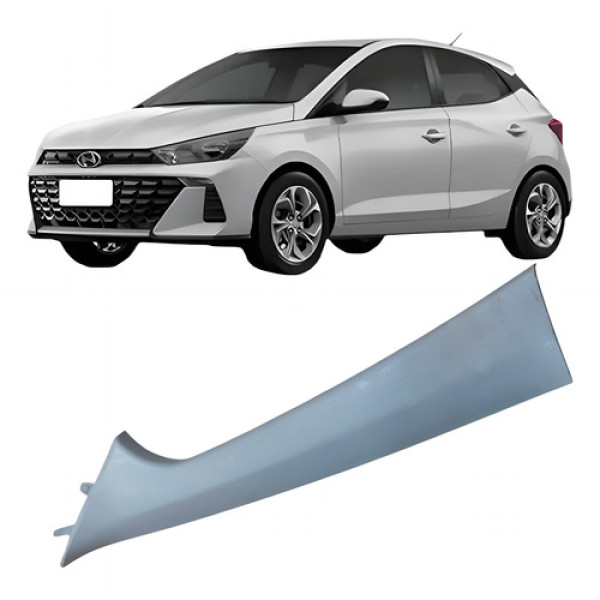 Moldura Coluna Para Brisa Esquerdo  Hb20 2021 156191482066 Cinza