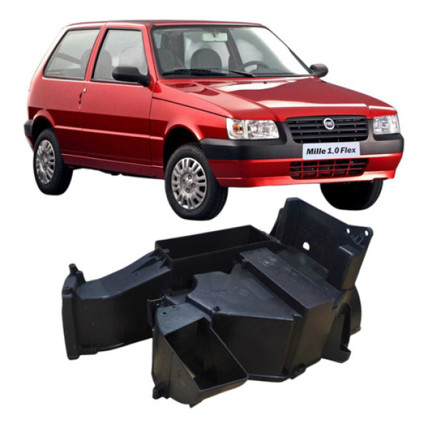 Carcaça Caixa Ac Ar Direito Fiat Uno Mille 2006 Preto