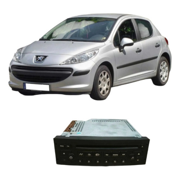 Radio Som Mp3 Peugeot 207 2009 1.4 Original 