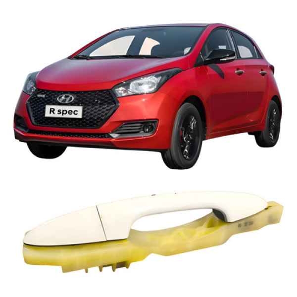 Maçaneta Traseira Direita Hyundai Hb20 1.0 3c 2018  Branco Branco Traseira