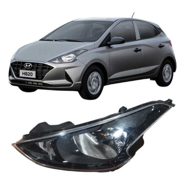 Farol Dianteiro Esquerdo Hyundai Hb20 2020 92101r1000  Esquerdo/motorista