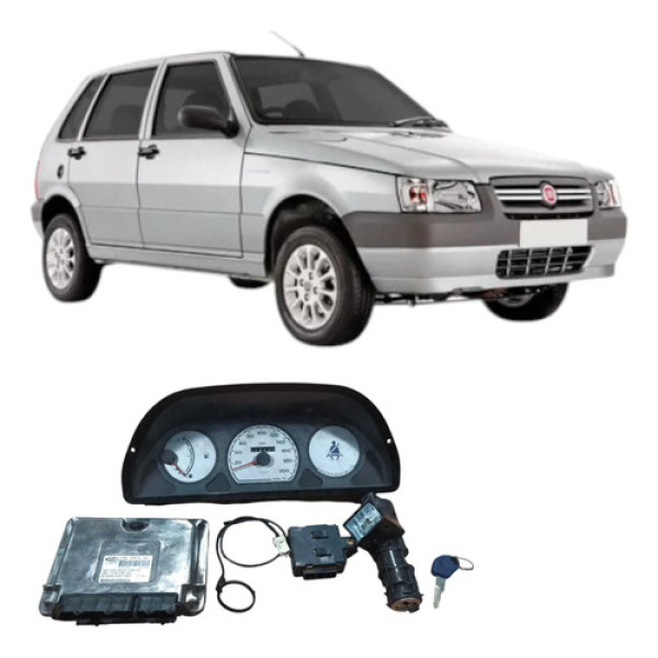 Kit Code Injeção Modulo Fiat Uno Mille 2004 1.0 3p 55184485