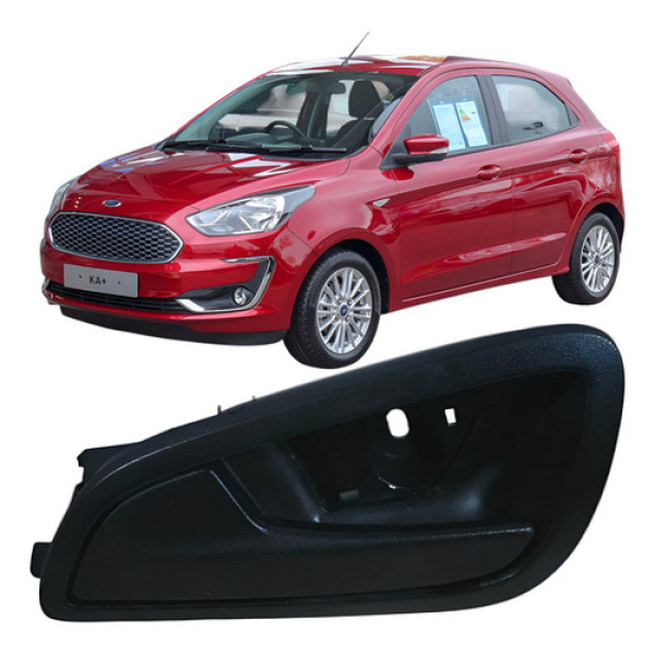 Maçaneta Fechadura Interna Dianteiro Esquerdo Ford Ka 2018  Preto Dianteira
