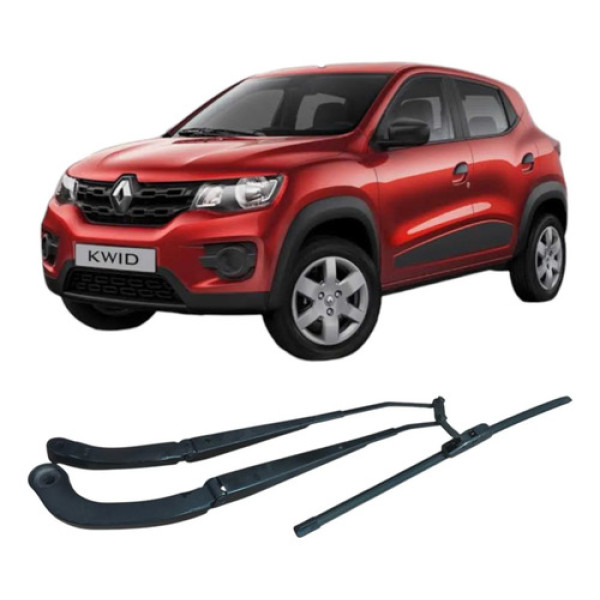  Par Limpador Dianteiro Renault Kwid 2019 1.0 3c Original Preto
