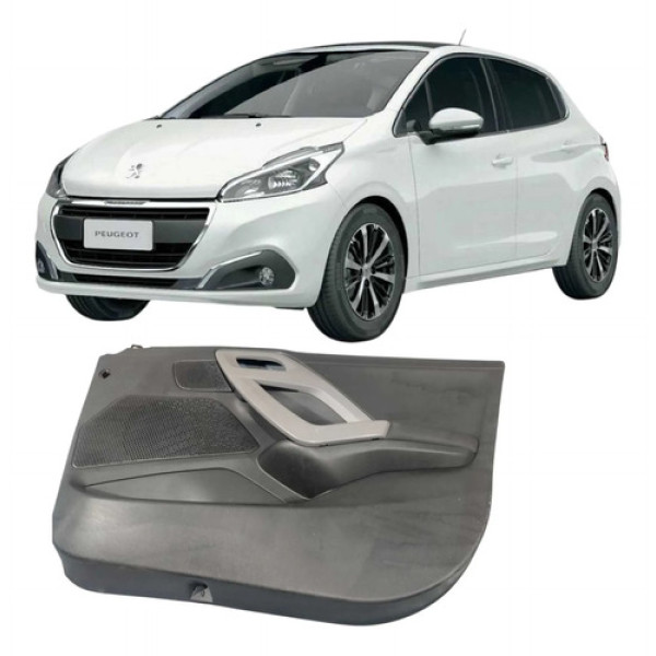 Forro Porta Dianteira Direita Peugeot 208 2017 9801289677 Cinza