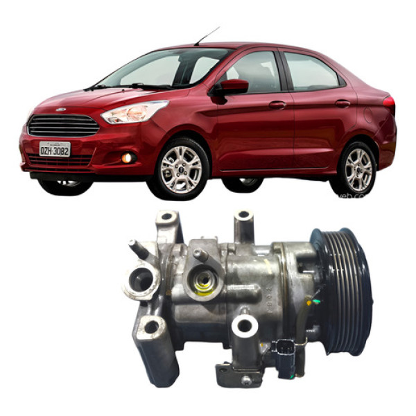 Compressor Ar Condicionado Ford Ka 1.5 4cc 2014 A 2020 Peça 2