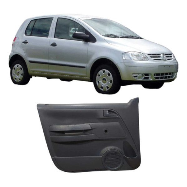 Forro Porta Dianteira Esquerda Vw Fox 2007 5z4867011e  Preto