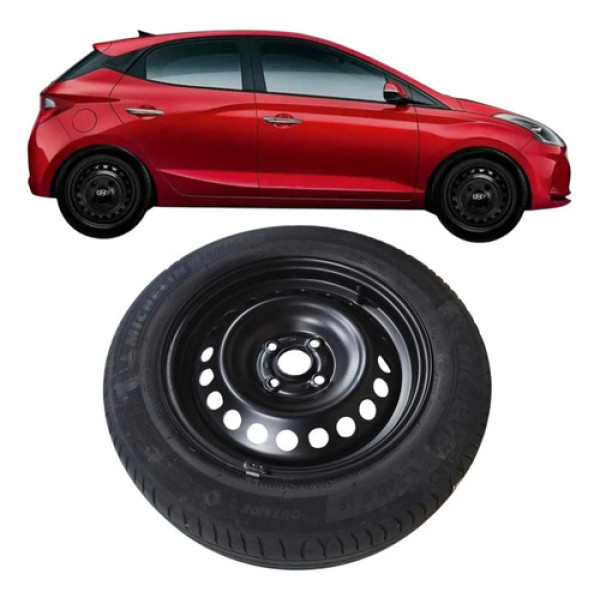 Roda Aro Ferro 14 4 Furo Hyundai Hb20 529101s000 Preto