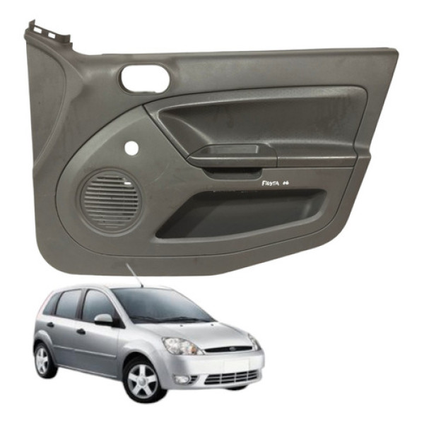 Forro Porta Dianteiro Direito Ford Fiesta 1.0 4p 2002 A 2014 Cinza