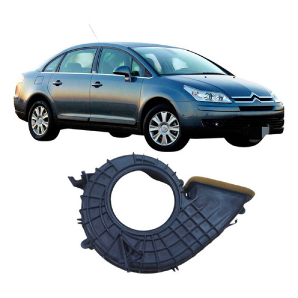 Capa Lateral Motor Ar Forçado Citroen C4 2.0 16v 2008 Preto