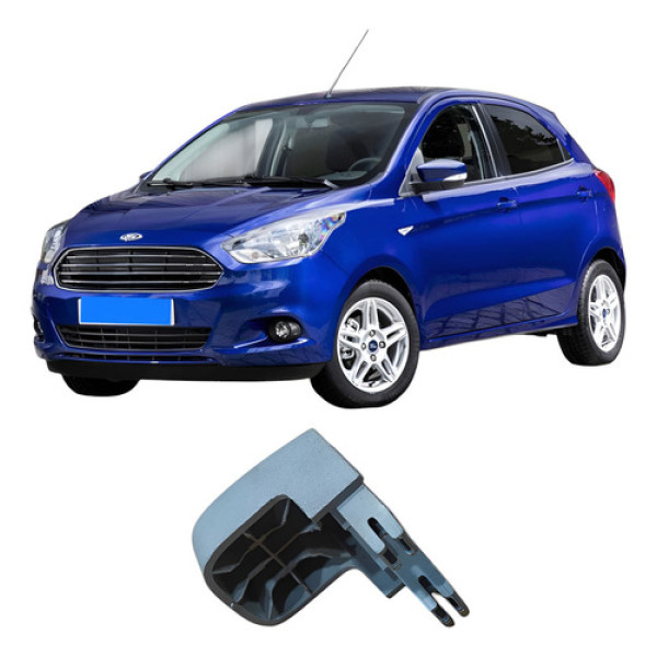 Acabamento Coluna De Regulagem Cinto Ford Ka 2018 Branco Branco