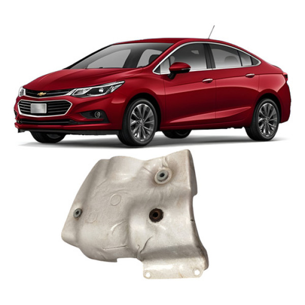 Protetor Defletor Calor Turbina Inferior Cruze 2018-2021  . Prata