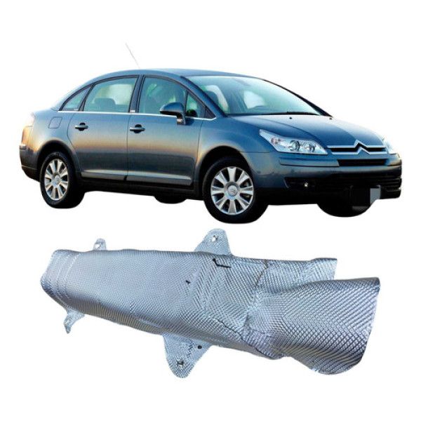 Defletor Escapamento Calor Citroën C4 2009 2.0 Prateado