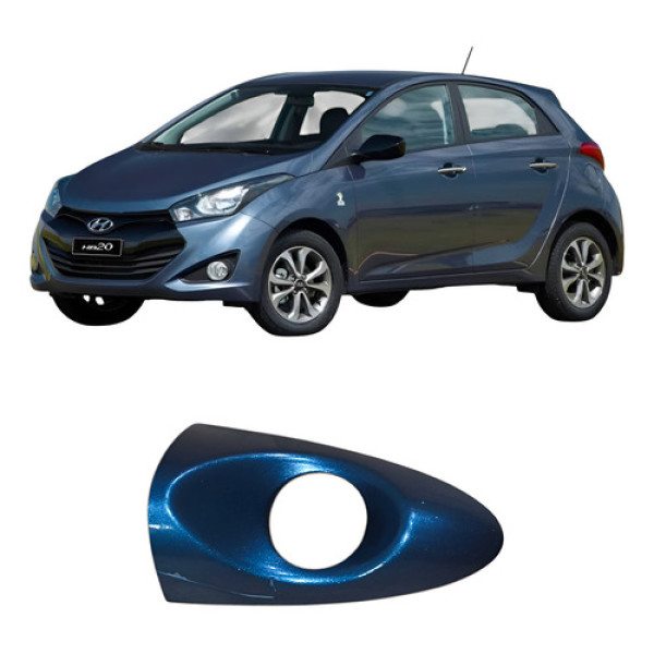 Acabamento Maçaneta Dianteira Esquerda Hyundai Hb20 2017 3c Azul