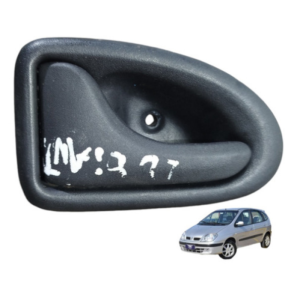 Maçaneta Interna D/esquerdo 4p Renault Scenic 1999 A 2002 Preto Dianteira