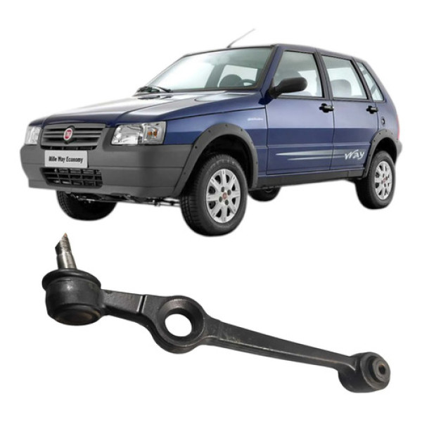Braço Com Pivô Suspensão Direito Fiat Uno Mille 4p 2005 