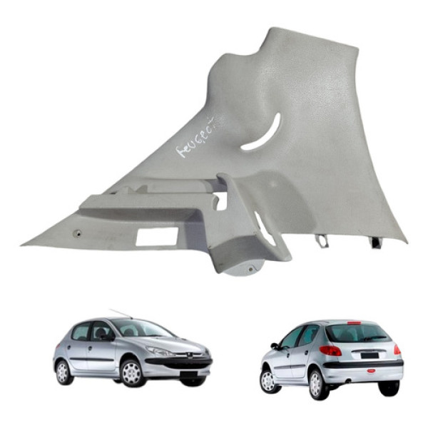 Suporte Tampão Bagagito Esquerdo Peugeot 206 2000 A 2008 Branco