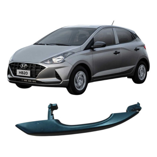Maçaneta Externa Traseira Direita Hyundai Hb20 1.0 2020 Preto Traseira