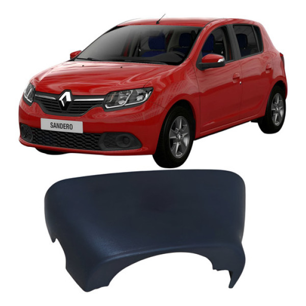 Acabamento Superior Coluna Direção Renault Sandero 2017 Preto