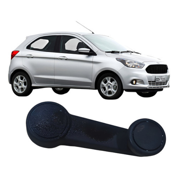 Manivela Reguladora Vidro Ford Ka 2018 Preto