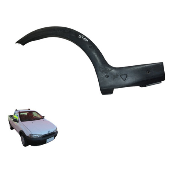 Moldura Paralama Traseiro Esquerdo Fiat Strada 1996 A 2005
