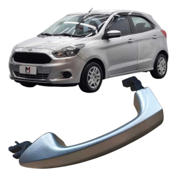 Maçaneta Traseira Esquerda Ford Ka 2015 1.0 3c Prata