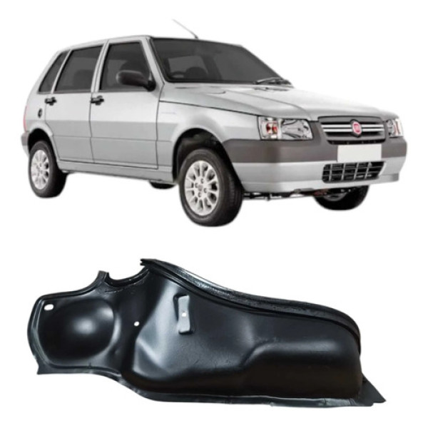Proteção Painel Corta Fogo Lado Direito Fiat Uno Mille 2004 Preto Listras