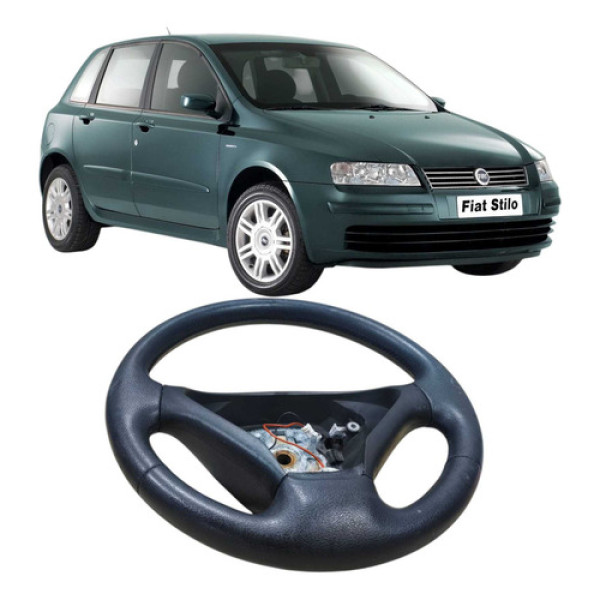 Volante Direçao Fiat Stilo 1.8 2003 981231 Preto