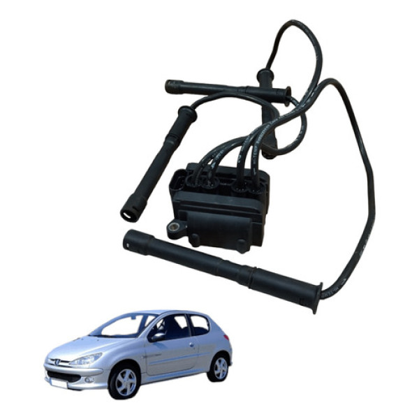 Bobina Ignição Peugeot 206 1.0 16v 2001 A 2004 Gasolina