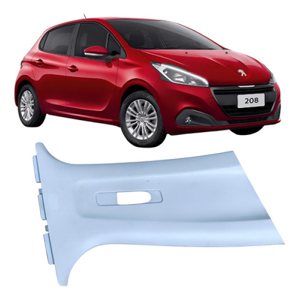 Moldura Coluna Central Cinto Direito Peugeot 208 2019  Prata