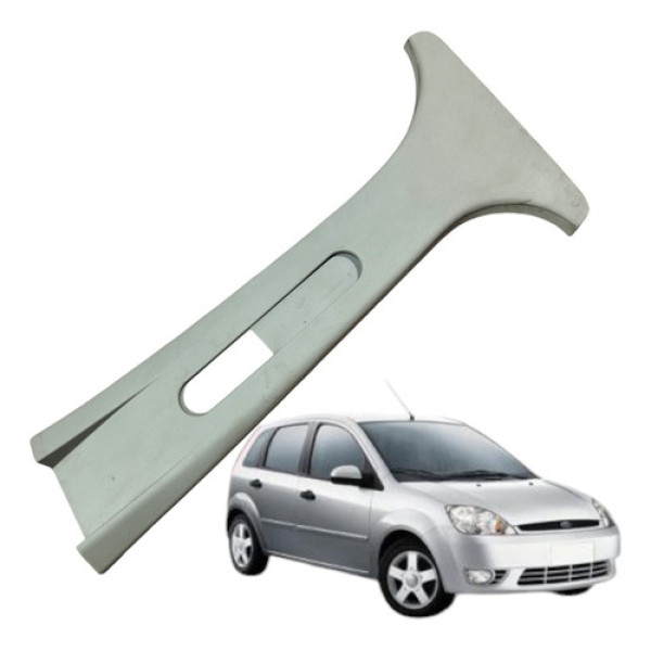 Moldura Acabamento Coluna  Esquerdo Fiesta 4p 2005 A 2012 Branco